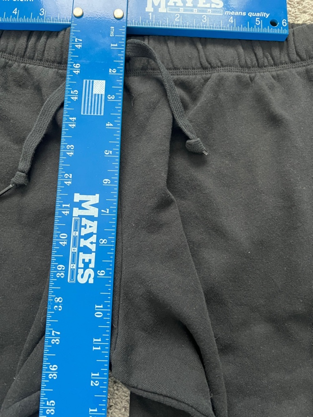 PINK Victoria’s Secret Black Drawstring Lounge Sweat Pants Side Logo - Size L - Picture 7 of 9